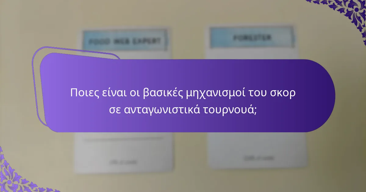 Ποιες παραλλαγές υπάρχουν στα συστήματα σκορ για ανταγωνιστικά τουρνουά;