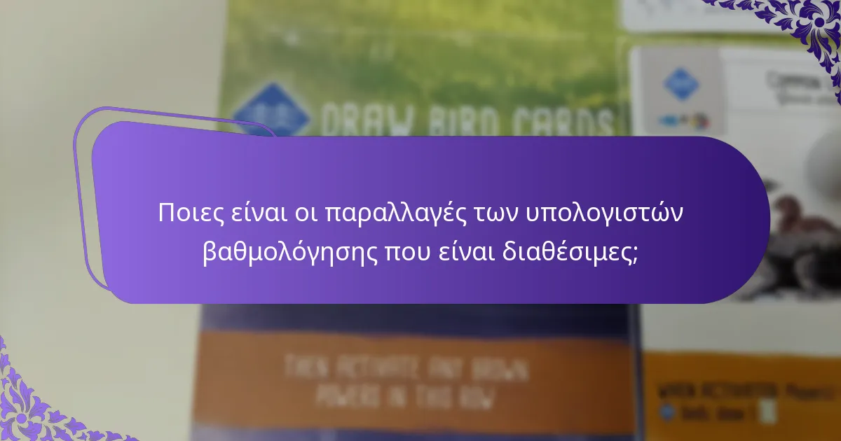 Ποιες είναι οι βασικές παράμετροι που περιλαμβάνονται στη διαδικασία βαθμολόγησης;