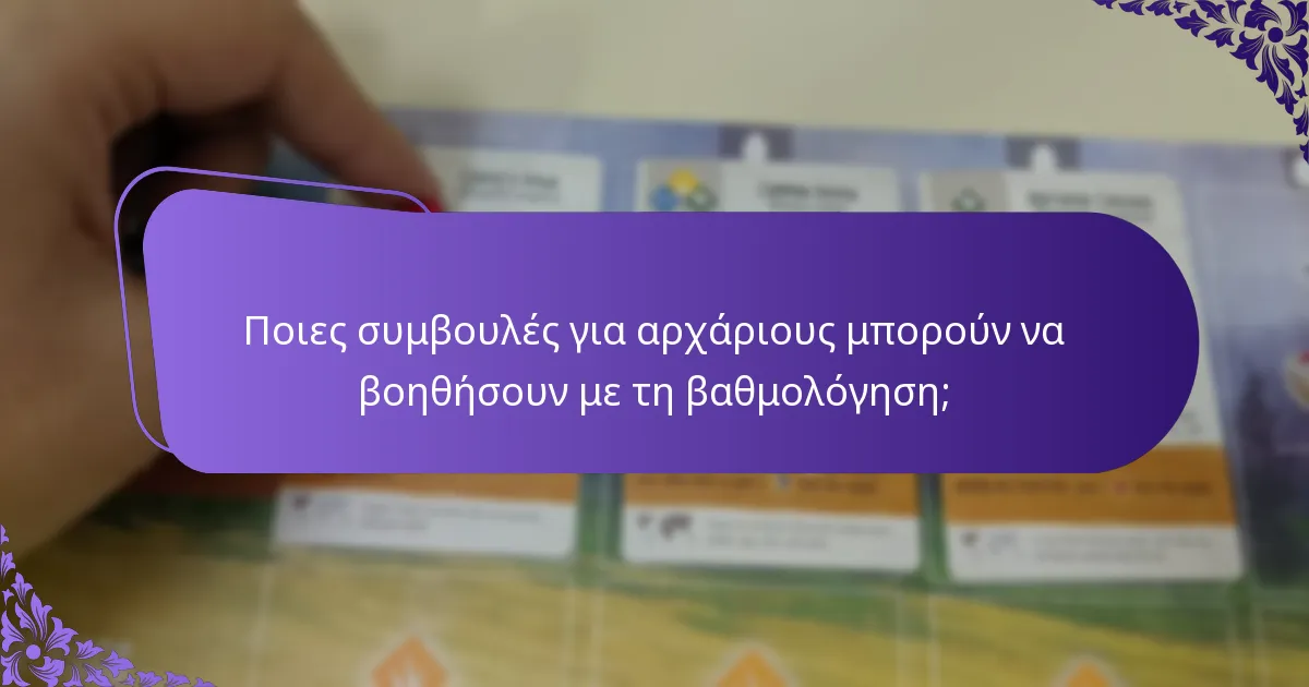 Ποιες συμβουλές για αρχάριους μπορούν να βοηθήσουν με τη βαθμολόγηση;