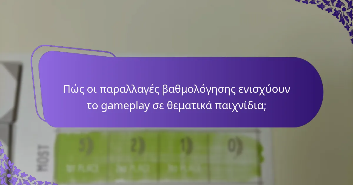 Πώς μπορούν οι σχεδιαστές παιχνιδιών να εφαρμόσουν παραλλαγές βαθμολόγησης;