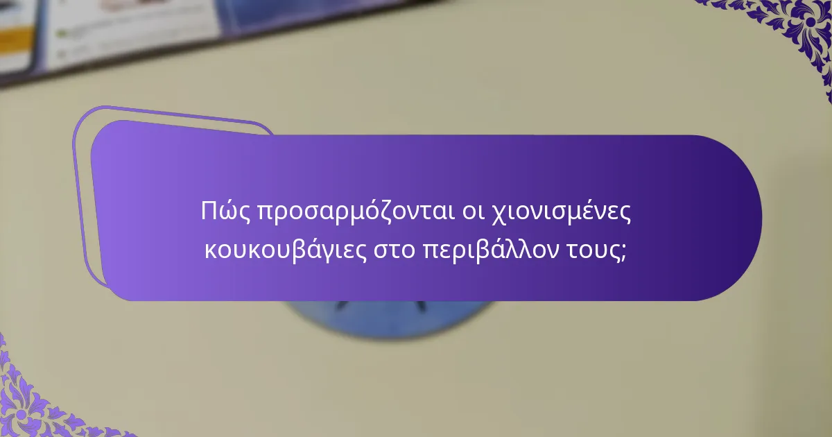 Πώς προσαρμόζονται οι χιονισμένες κουκουβάγιες στο περιβάλλον τους;