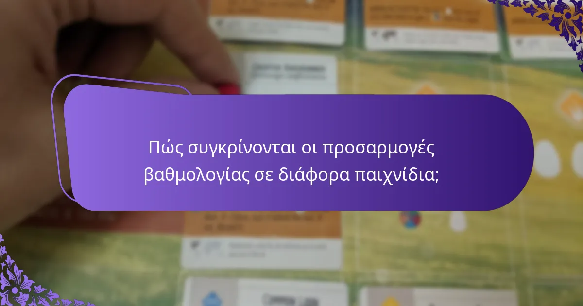 Πώς συγκρίνονται οι προσαρμογές βαθμολογίας σε διάφορα παιχνίδια;